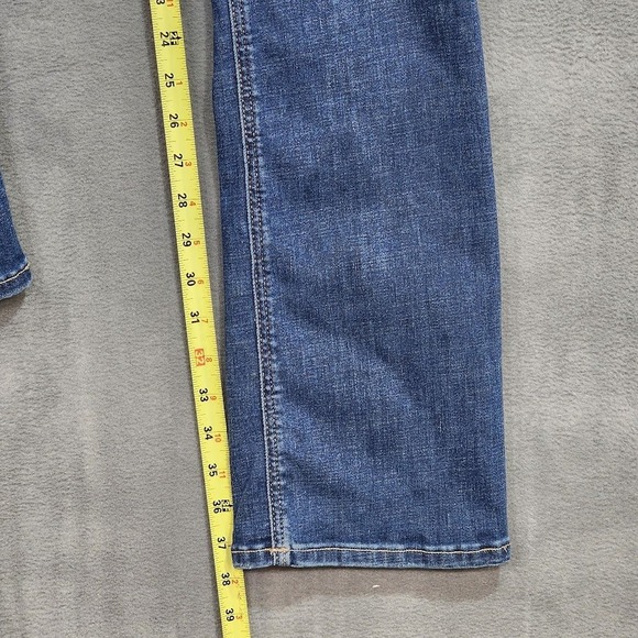 American Eagle Jeans The Stacked High Waist 12 Long Blue Stretch Denim - Picture 8 of 12